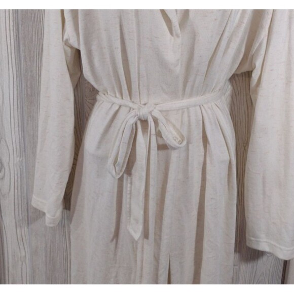 Simple Pleasures Robe Soft Comfory 1x/2x Knee Legth Robe Cream Tan Hooded - Picture 3 of 14